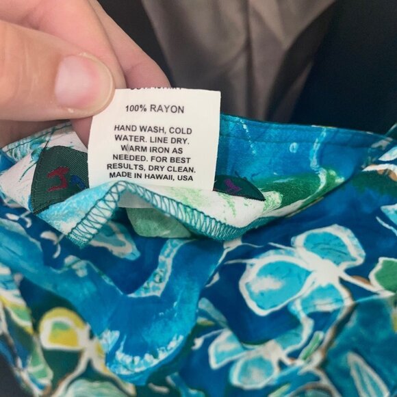 Jams World Vintage Tank And Pants Set Size XS Blue Hawaiian Crackle Print - Picture 6 of 15